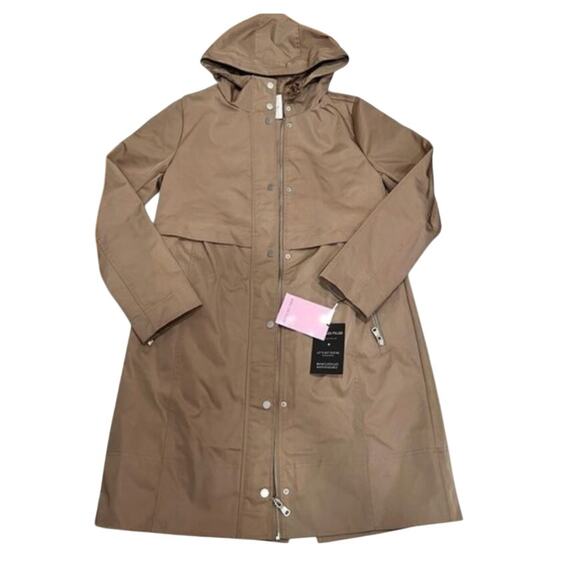Avec Les Filles Oversize Water Resistant Trench Coat Fawn NWT Size S - Picture 5 of 7